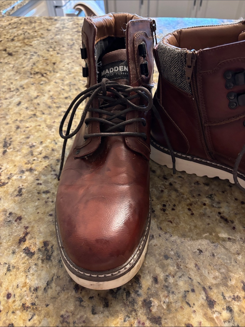 Mens leather Madden boots